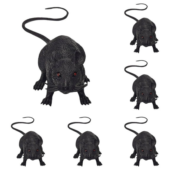 BINGLI Plastic Fake Rats Plastic Mouse Prank Fake Rat Simulation Mice Realistic Rubber Rat Terrible Prank Props for April Fools' Day Halloween Party Supplies