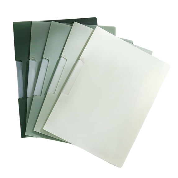 BINGLI Plastic Folders with Swing Clip, Report Covers for A4 and Letter Size Paper, 5 Pack Presentation Binder for Office Business, 30 Sheet Capacity/Pack (Multicolor)