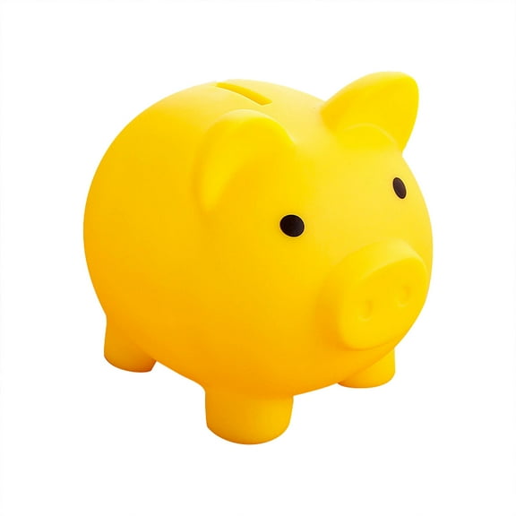 BINGLI Plastic Piggy Bank for Kids, Cute Cartoon Animal Coin Money Bank for Boys Girls, Creative Savings Bank Gift for Children, Durable Pig Shaped Bank with Slot