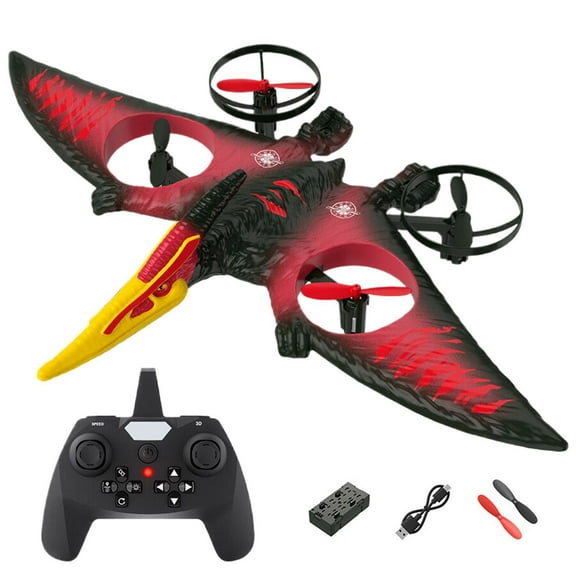 BINGLI Pterodactyl Dinosaur Toys Drone for Kids and Adults Easy to Fly Dragon Remote Controlled Aircraft for Beginners Hobby RC Plane Toys Birthday Gifts for Boys Remote Control