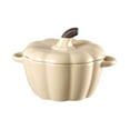 thumbnail image 1 of BINGLI Pumpkin Bowl Set with Lid and Handle, Ceramic Ramekins for Baking, Casserole Dish Individual Serving Pot, Stoneware Oven Safe, for Home and Kitchen Use, 1 of 9