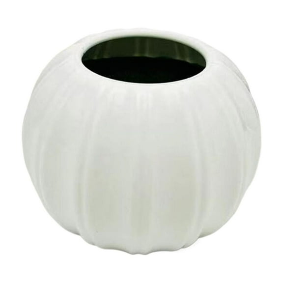 BINGLI Pumpkin Shape Plastic Vase for Dry Flower Halloween Thanksgiving Decorations - Pampas Gras Flower Decorative Vase Fall Decorations - Modern Pot for Home Room Office Party Wedding