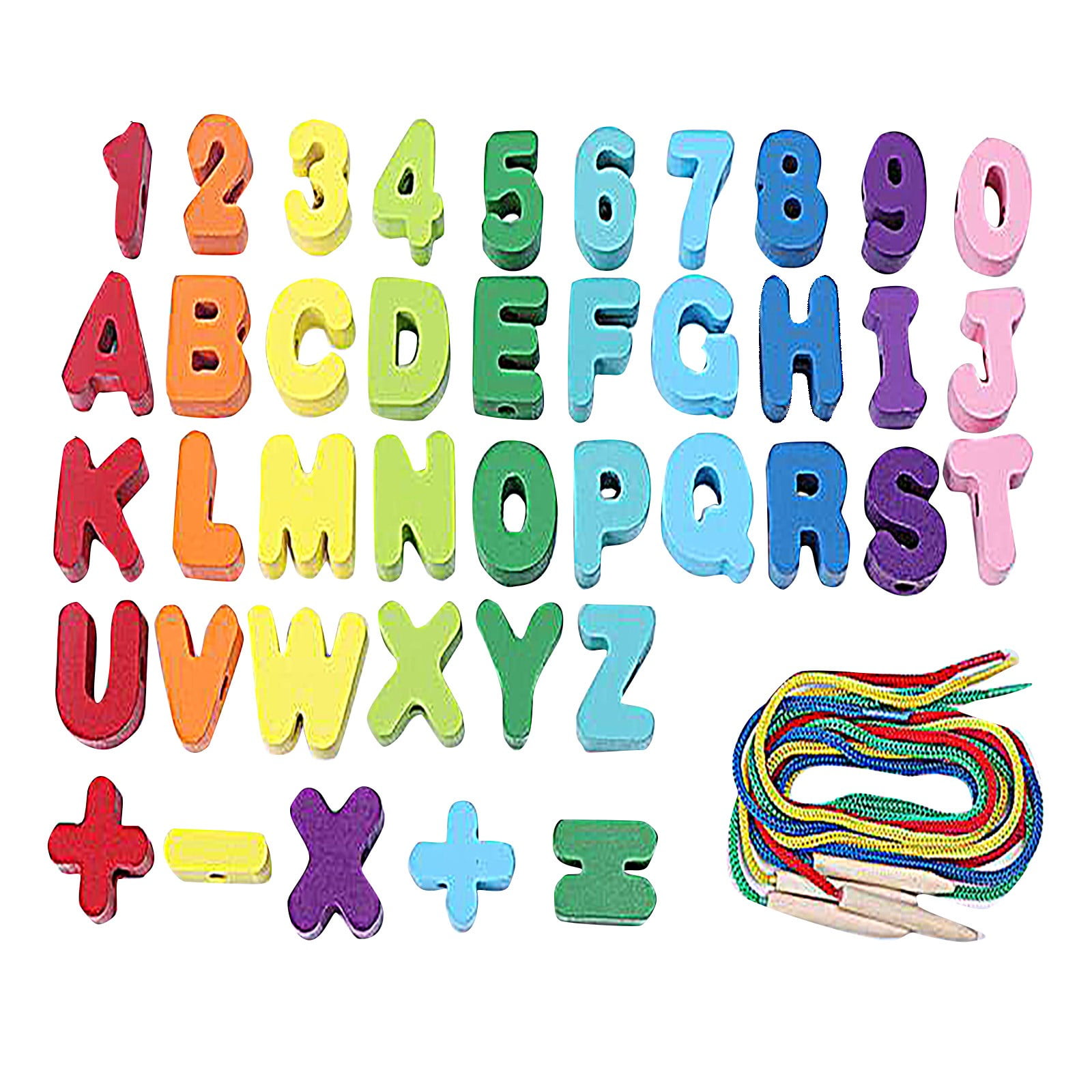 BINGLI Puzzle Building Blocks Wooden Beads Threading Beads Activity ...