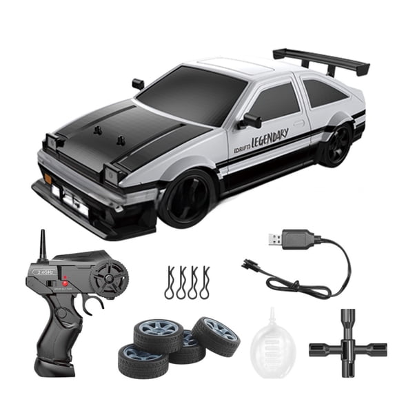 BINGLI RC Drift Car 1:16 Scale 4WD High Speed Remote Control Cars Vehicle 2.4GHz with LED Lights Two Batteries and Drifting Tires Racing Sport Toy Cars for Boys Girls