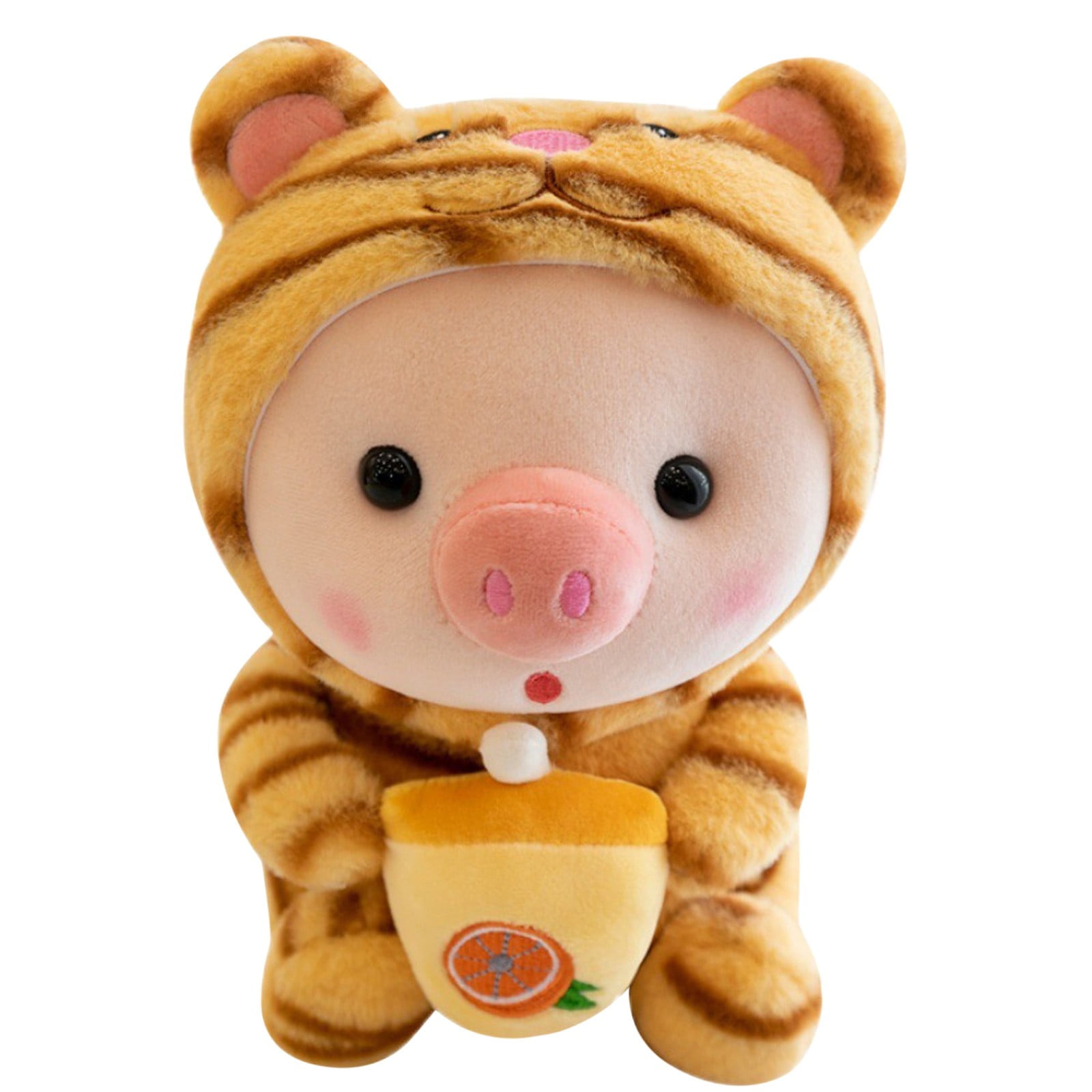 BINGLI Ragdoll Children's Toys Kawaii Tea Bubble Pig Plush Rabbit Tiger ...