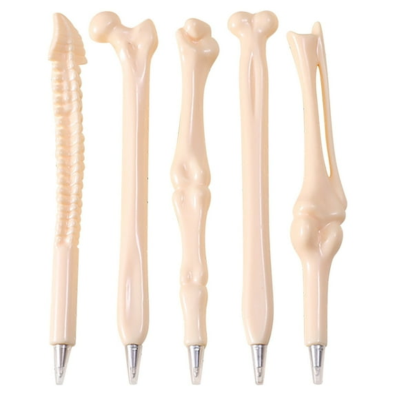 BINGLI Realistic Bone Shape Ballpoint Pen Gift Pen New Strange Realistic Funny Bone Shape Oil Pen Halloween 8ml with Multiple Styles Record,Student Daily Use