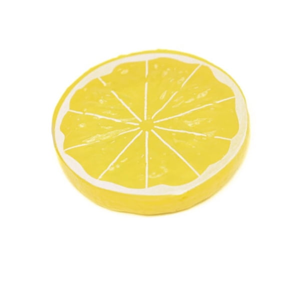 BINGLI Realistic Lemon Slice Ornaments - 2 Inch Plastic Inflatable Fruit Slices for Kitchen, Party Decor, Summer Pool Floats, Food Display Props & Holiday Themed Decoration