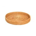 thumbnail image 1 of ​​BINGLI Round Rattan Tray Decorative Coffee Table Organizer Handwoven Ottoman Bread Serving Basket Natural Wicker Storage for Living Room Home Decor Snack Display​​, 1 of 6