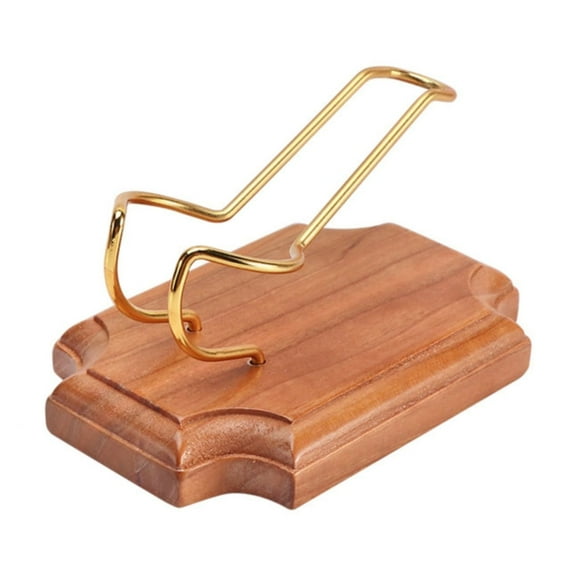 ​​BINGLI Solid Wood Pipe Display Stand Holder, Handmade Desktop Organizer for Single/2/3/4/5 Pipes, Natural Decorative Rack Decor for Office Tabletop​​