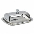 thumbnail image 1 of BINGLI Stainless Steel Butter Dish with Lid, Large Covered Container and Keeper with Handle, for Butter and Cheese Storage on Kitchen Countertop or in Refrigerator, 1 of 8