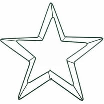 BINGLI Star Wreath Frame,11.8 Inch Christmas Metal Wire Wreath, Star Shaped Rings, Floral Crafts Hoops for Xmas Birthday New Year Wedding Decorations