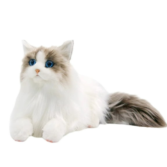 BINGLI Stuffed Animals Handmade Realistic Cat Plush Toy Companion Pet for Elderly Adults Women Kids Cat Lover Surprise Gifts for Anniversary Birthday