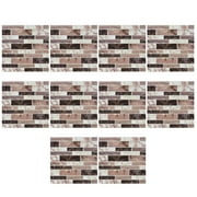 BINGLI Tile 10 Sheets Peel and Stick Backsplash Tiles, 10x10 Cm Light Color Stick on Wall Tiles, Self Adhesive Tile Sticker for Kitchen Backsplash and Bathroom Marble Design