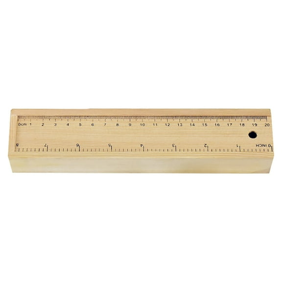 BINGLI Unfinished Wood Box with Measurement Sliding Lid, Small Narrow Pencil Box Rectangular Gift Boxes for Art Hobbies, DIY Craft, Jewelry Necklace Storage