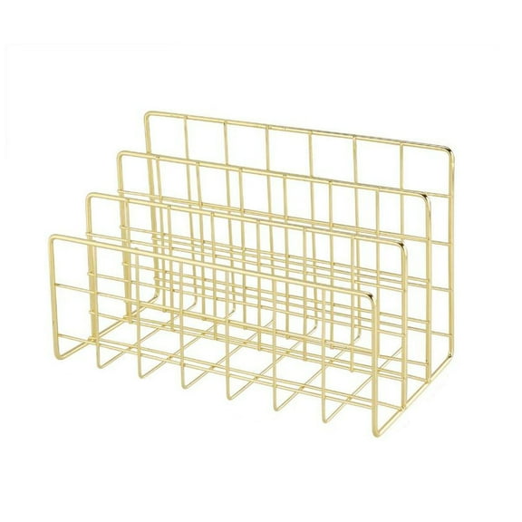 BINGLI Vertical Wire File Filling Rack Wrought Iron Desktop File Holder Organizer Hanging Wall File Holder Mail Organiser Magazine Storage Rack