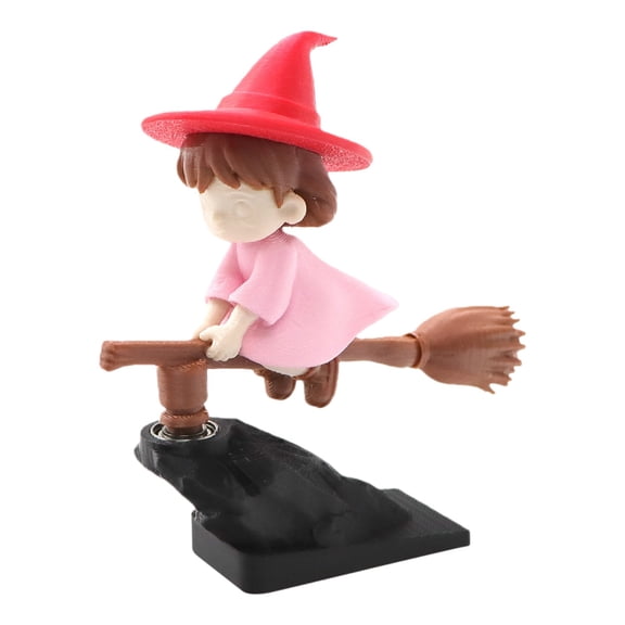 BINGLI Witch Broomstick Dashboard Drift Ornament - Motion Activated Car Decor That Drifts & Spins - Fantasy Broomstick Collectible Figurine - Fun Magic Gift for Car Enthusiasts