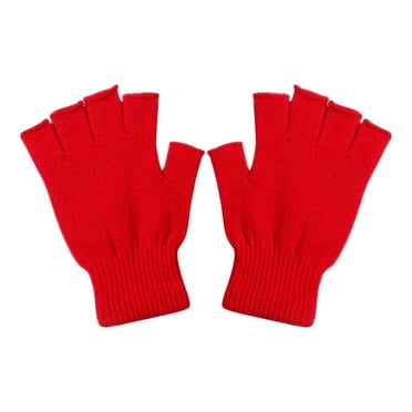 BINGLI Women Men Winter Warm Knitted Fingerless Half Finger Gloves Knit Mitten with Multiple Styles Gardening Kitchen,Daily Use