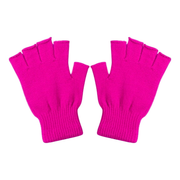 BINGLI Women Men Winter Warm Knitted Fingerless Half Finger Gloves Knit Mitten with Multiple Styles Gardening Kitchen,Daily Use