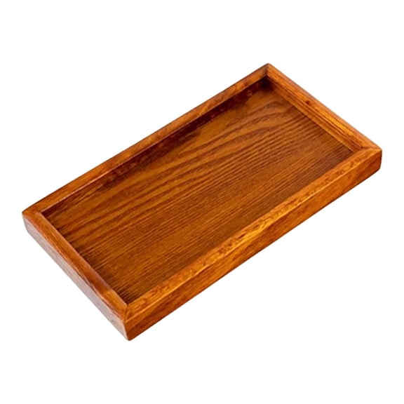 BINGLI Wood Serving Trays Rectangular Wooden Serving Platters for Home Decor, Charcuterie Board,Bathroom Vanity Counter Tray, Toilet Tank Tray