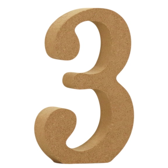 BINGLI Wooden Numbers 4 Inch Paintable Wood Number 1 for Wall Decor, Thick Wooden Number Shape Cutouts for DIY Crafts Project Unfinished Wood Birthday Wedding Party Home Decoration