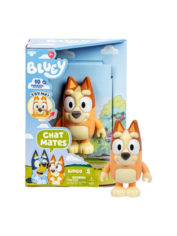, Chat Mates Bingo, Press Bingo's Nose and Hear 10 phrases from the Show, Stands 5.5 Inch Tall, Ages 3+