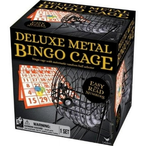 BINGO Classics, Deluxe Metal Bingo Game Cage Desktop Travel