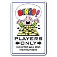 thumbnail image 1 of BINGO PLAYER Aluminum Sign card players caller markers ball fun | Indoor/Outdoor | 14" Tall, 1 of 4