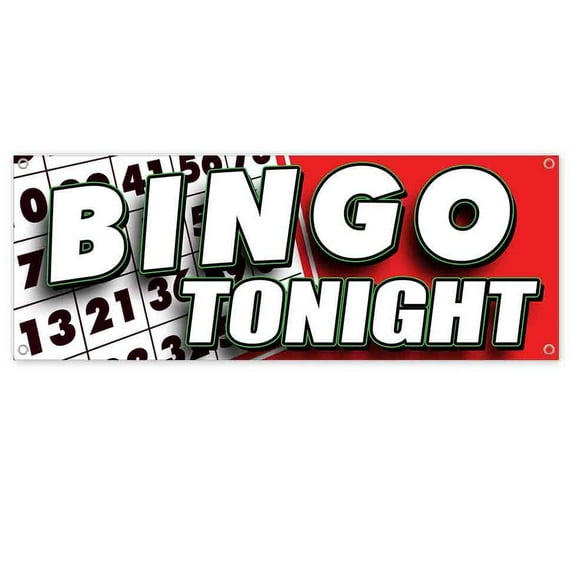 BINGO Tonight 13 oz Vinyl Banner With Metal Grommets