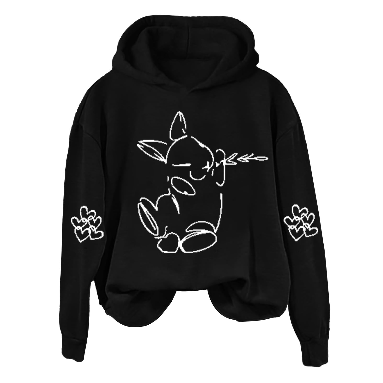 BINGRUIGS Hoodie Blanket For Women Women's Easter Print Long Sleeve