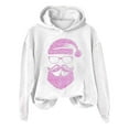 BINGRUIGS Pink Hoodie Women'S Autumn/Winter Solid Color Crew Neck Loose