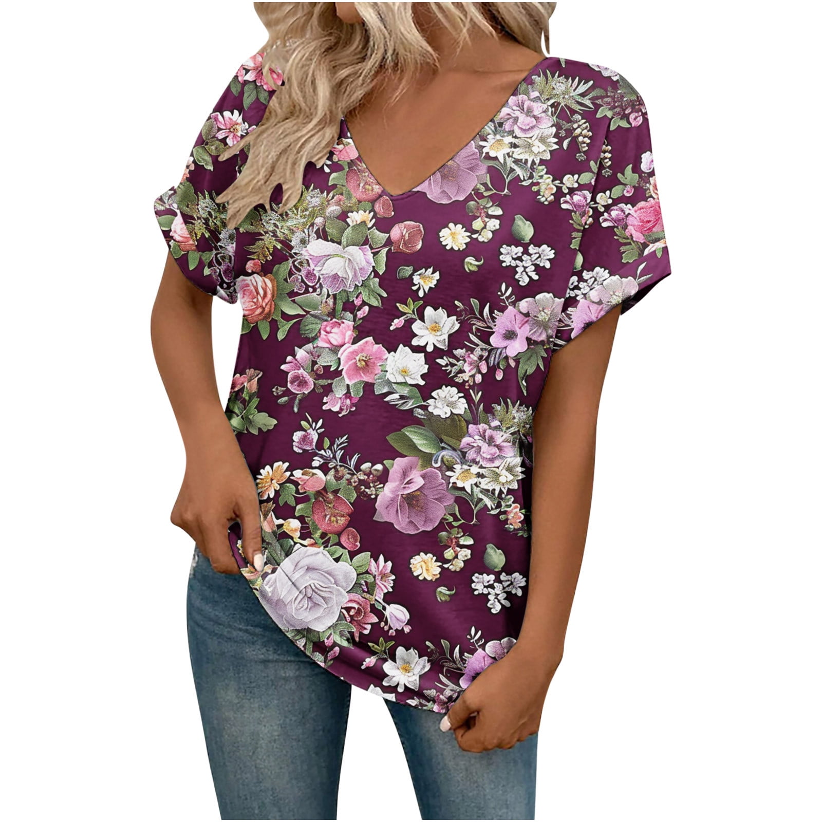 BINGRUIGS Prime Day Deals Today 2024 Ladies Tops And Blouses Plus Size