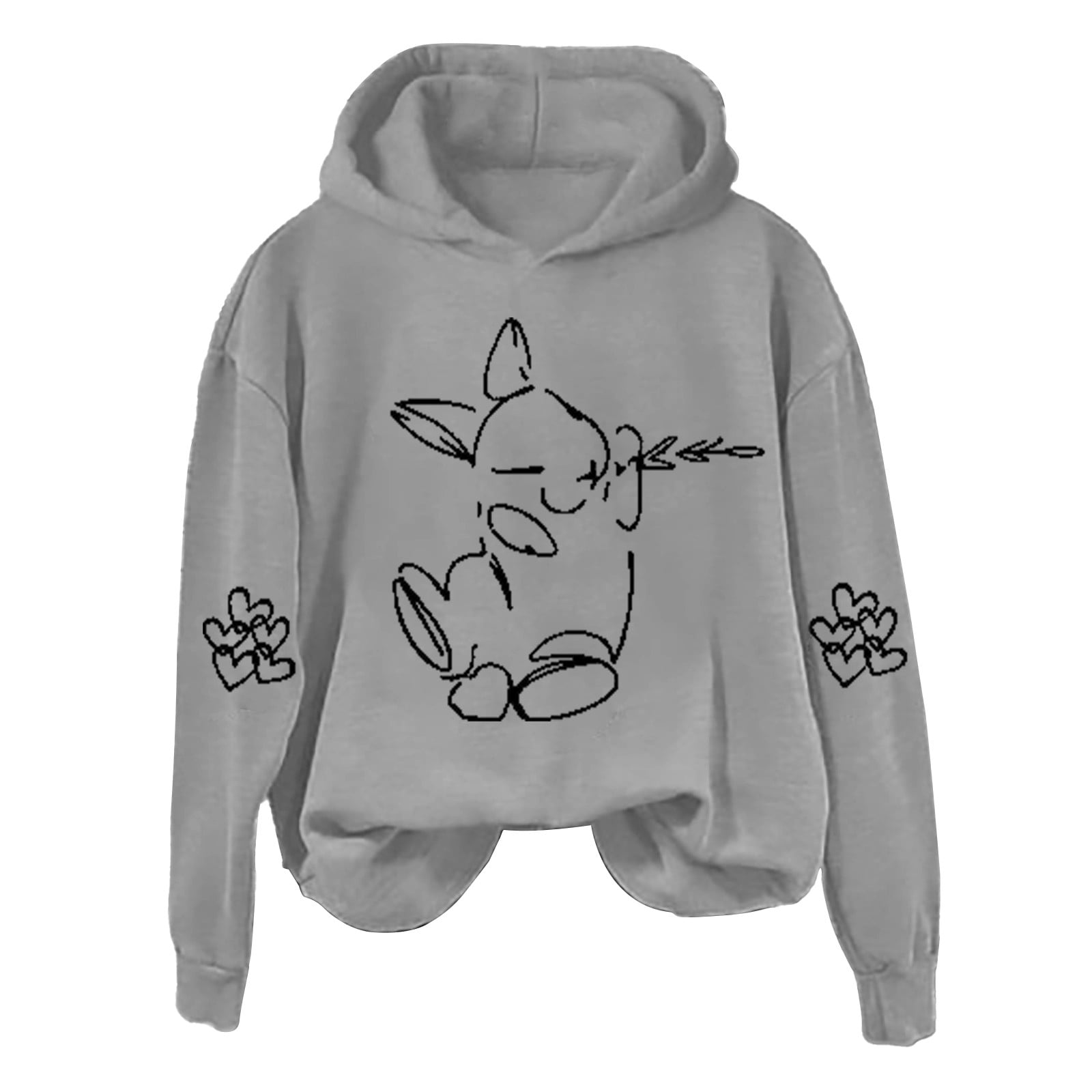 BINGRUIGS Spider Hoodie Women's Easter Print Long Sleeve Hooded