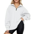 BINGRUIGS Sweatshirt For Womens Oversized Half Zip Pullover Long Sleeve