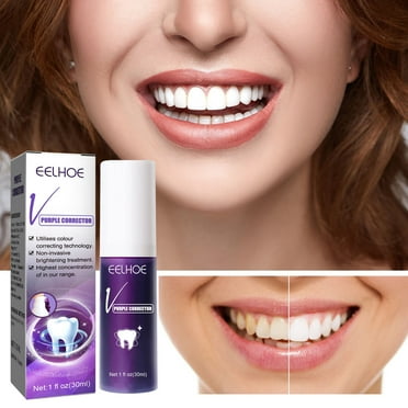 BINGTAOHU Non-invasive Purple Teeth Whitener Tooth Paste, Teeth Whitening Toothpaste, Purple Toothpaste For Teeth Whitening, Travel Toothpaste,