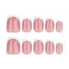 BINGTAOHU Press-on Short Nails Press-on Short False Nails With Nail Glue Reusable Glue-on Nails 15 Sizes