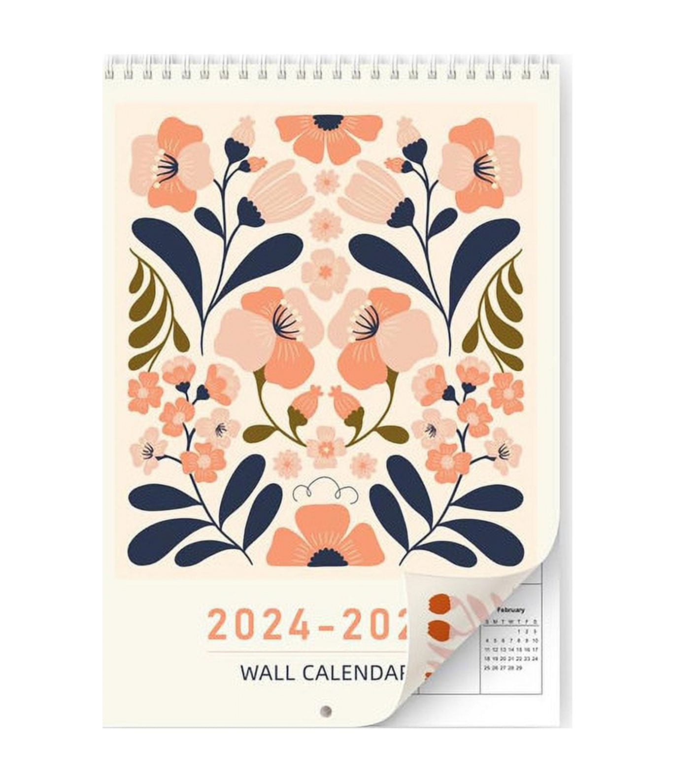 BINGTAOHU Wall Calendar Calendar With Bright Flower Design Hanging ...