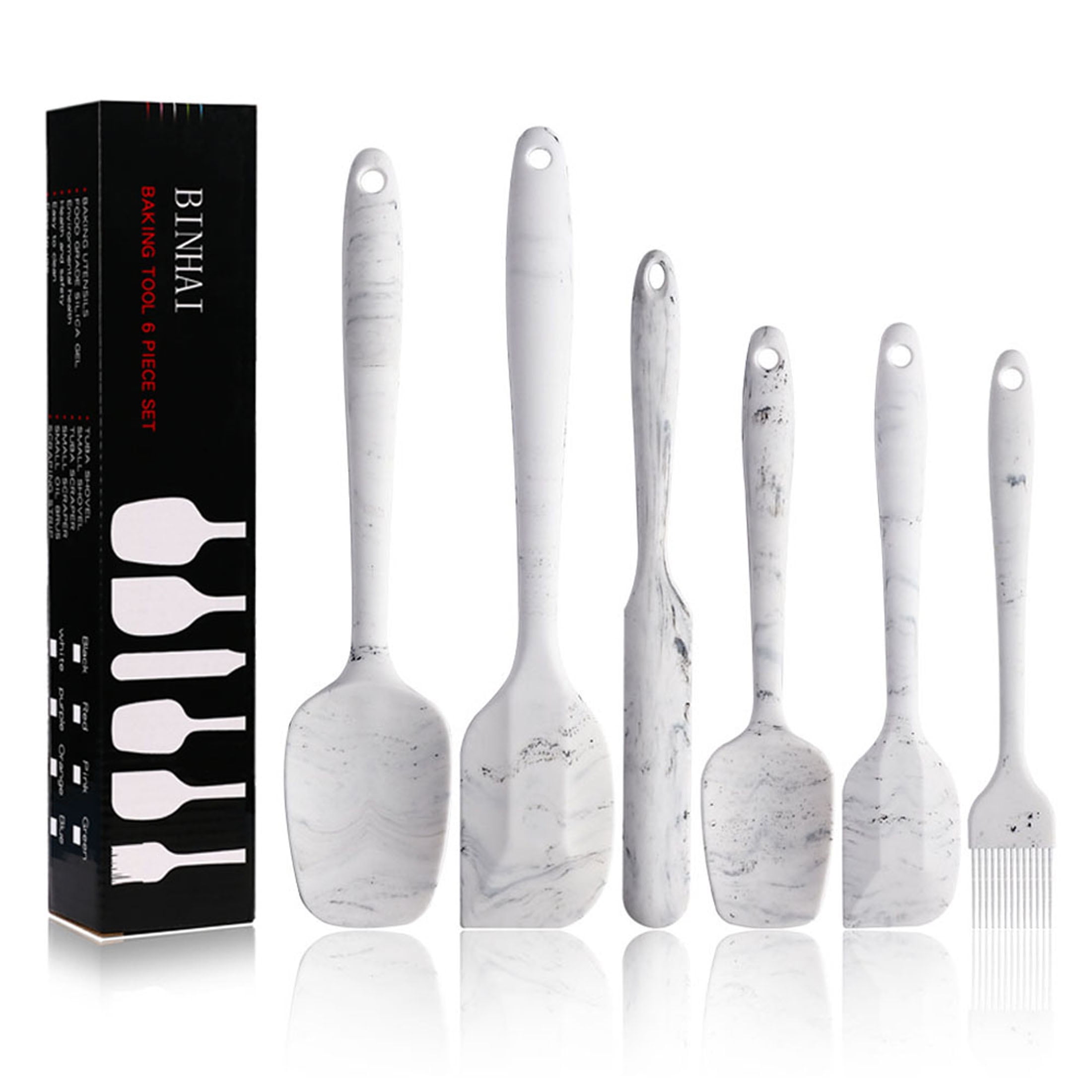 Silicone Spoon,6 Pieces Nonstick Silicone Spoons for Cooking