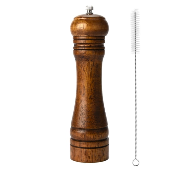 BINHAI Wooden Pepper Mill Pepper Grinder Kit Manual Mills Solid with Strong Adjustable Ceramic Grinders Set 8 Inches