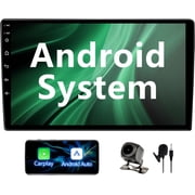 BINIZE Android Double Din 10.1 Inch Touch Screen Bluetooth Car Radio,Radio with Wireless Carplay Android Auto,GPS Navigation Receiver,Bluetooth,FM,Dual USB,Mirror Link,Support Backup Camera