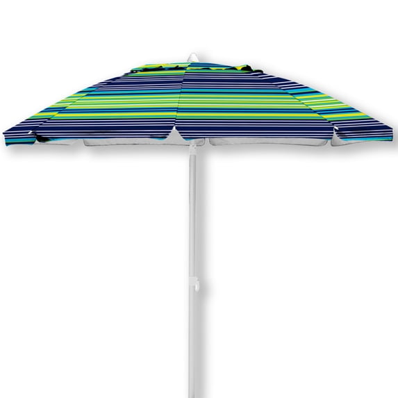 BINLI 6.5 Ft Beach Umbrella, UV Protection, Windproof Design, with Carry Case, Blue