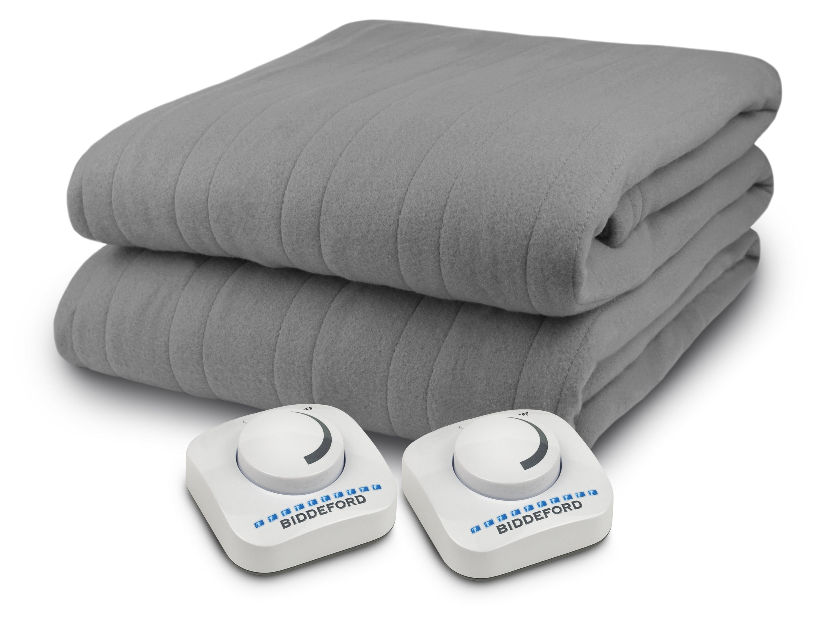 BINLIS Heated Electric Blanket Grey Queen Size (2 Count)