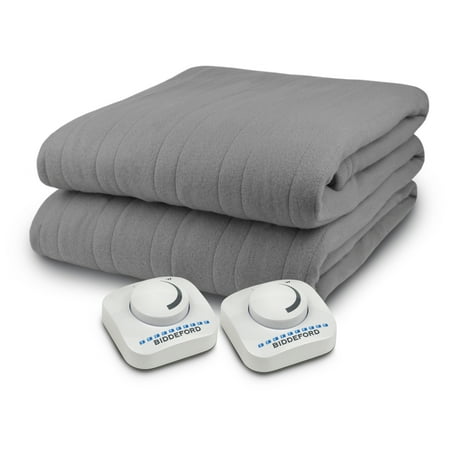 BINLIS Heated Electric Blanket Grey Queen Size (2 Count)