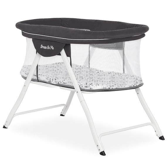 BINLIS Poppy Traveler Portable Bassinet, Lightweight Aluminium Frame, with Removable Mattress