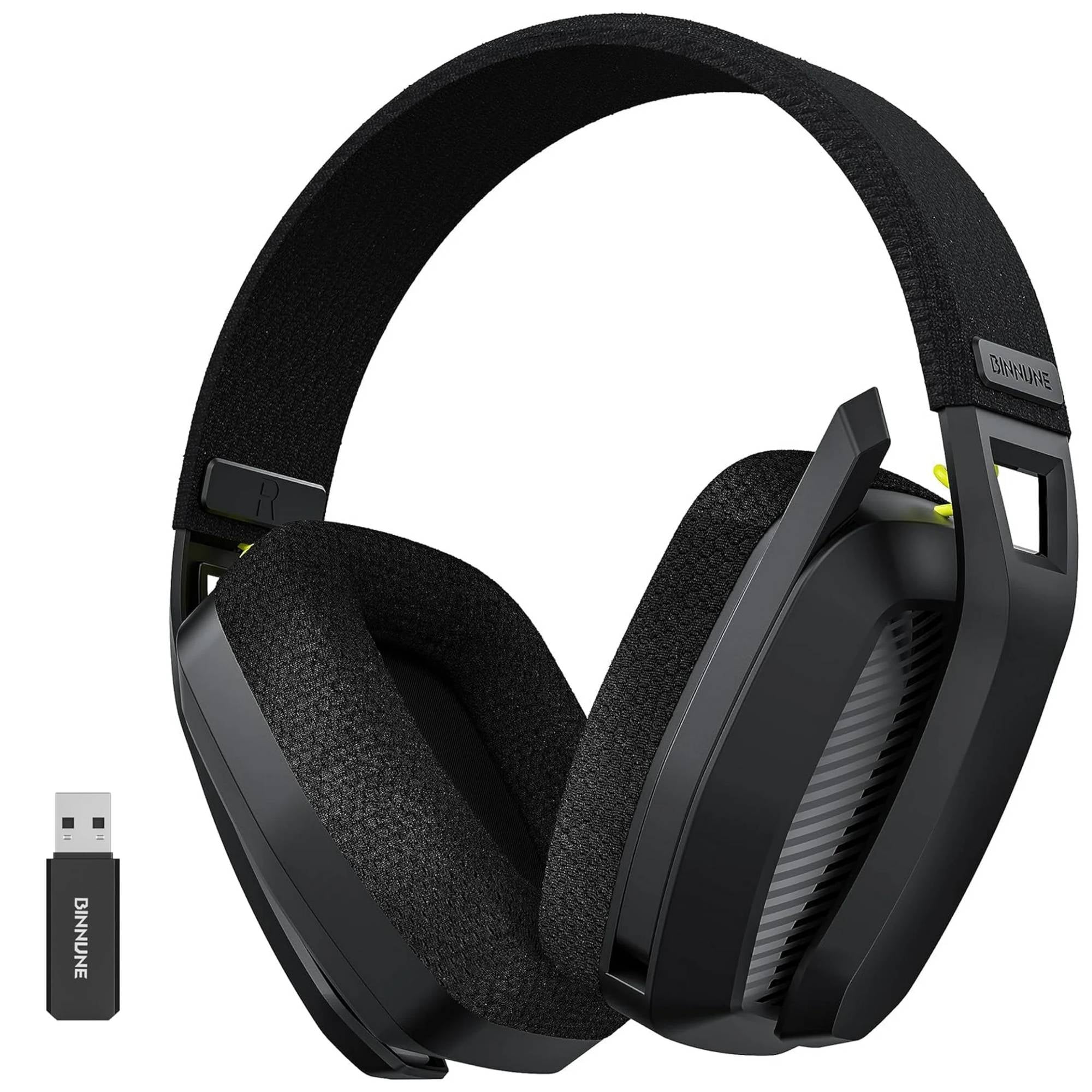 BINNUNE Bluetooth OverEar Gaming Headset with ENC Mic 48 Hours