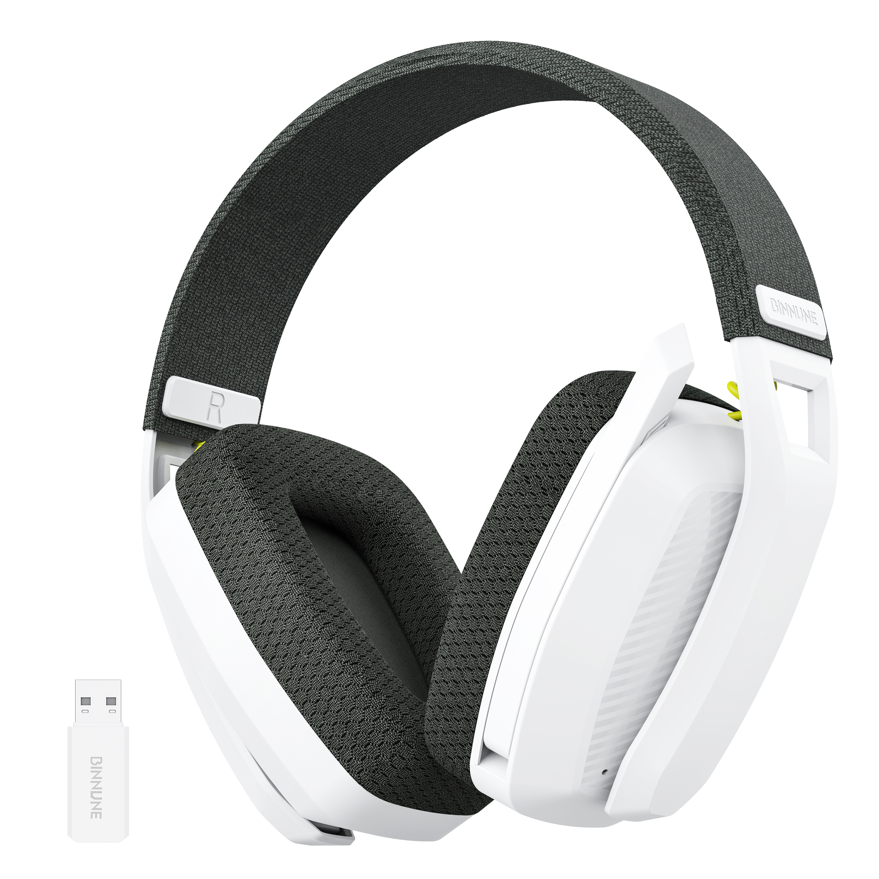 BINNUNE Headphone for PS5 Wireless Gaming Headset with Mic Compatible with PC, PS4, Nintendo Switch - Bluetooth 5.3, 48 Hr Playtime, Over-Ear, Noise Isolation Earcups, Low Latency - White - image 1 of 7