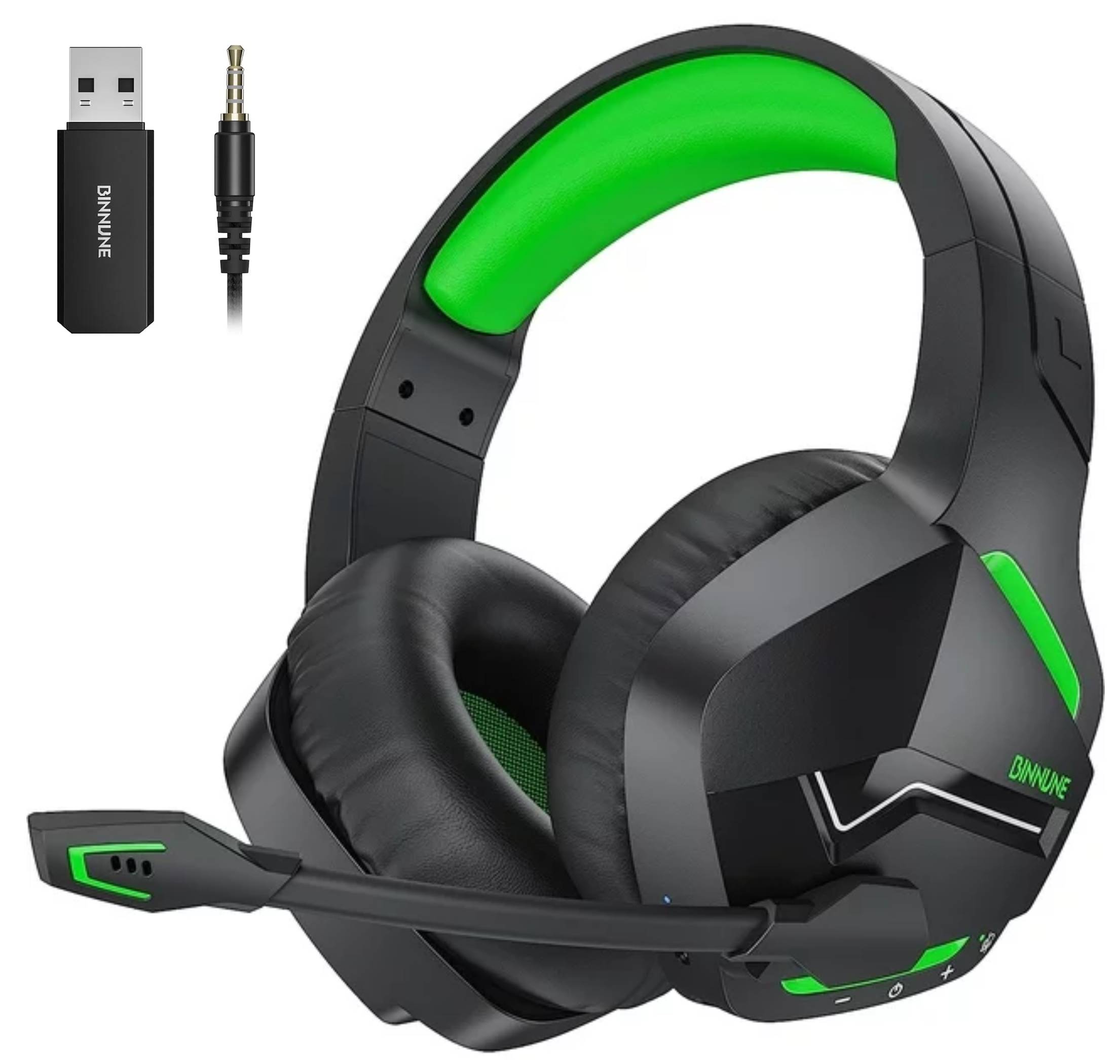 BINNUNE Wireless Gaming Headset With Mic For PS5 PS4 Nintendo Switch BINNUNE Wireless Gaming Headset With Mic For PS5 PS4 Nintendo Switch