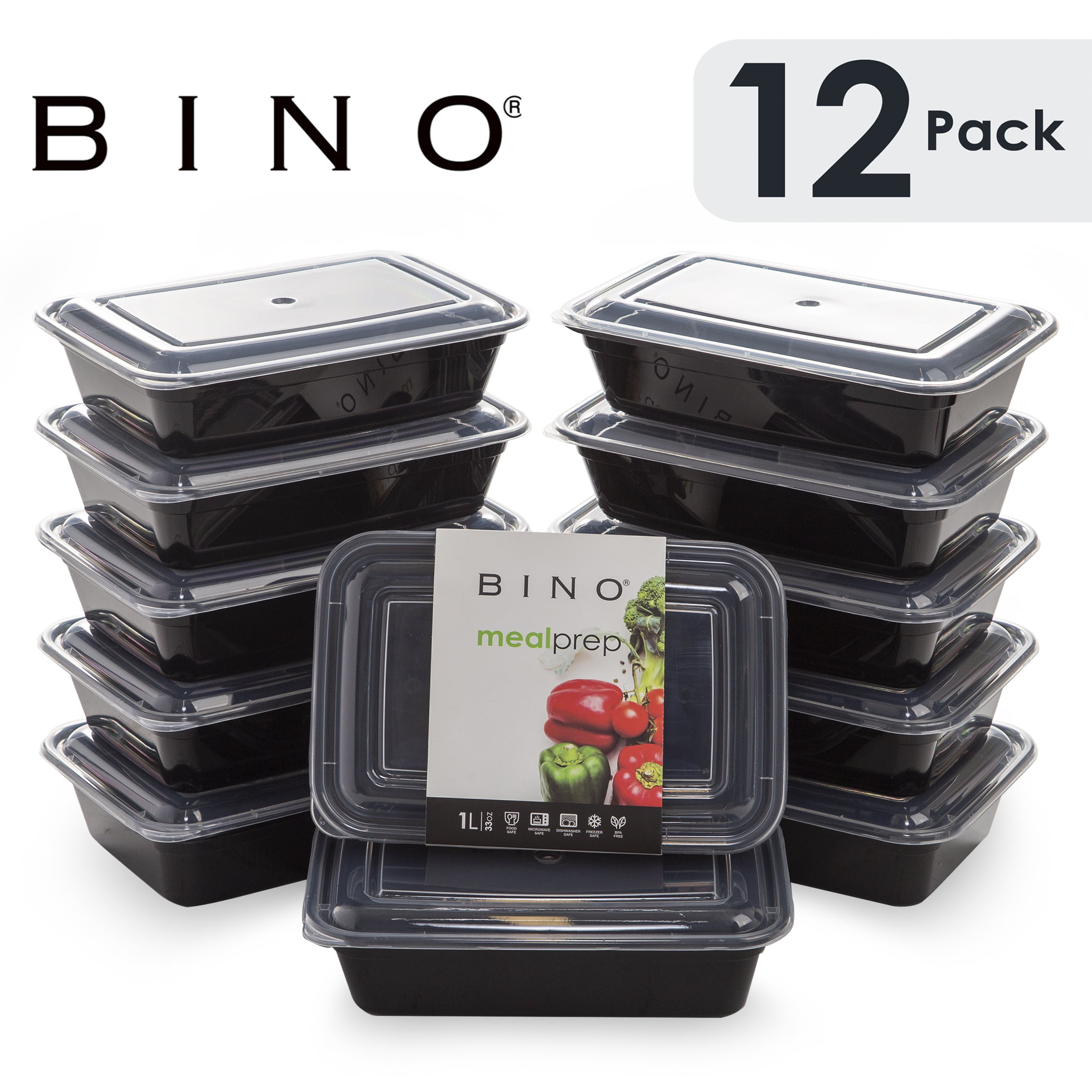 PARTYHIPPO Small Meal Prep Containers Single Lids, 12 OZ 12-pack, Food  Storage Bento BPA Free | Stackable | Reusable Lunch Boxes