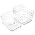thumbnail image 1 of BINO | Plastic Organizer Bins, Large - 4 Pack | THE SOHO COLLECTION | Multi-Use Organizer Bins | Pantry Organizer & Freezer Organizer Bins | Plastic Storage Containers | Bins for Home & Kitchen Org, 1 of 4