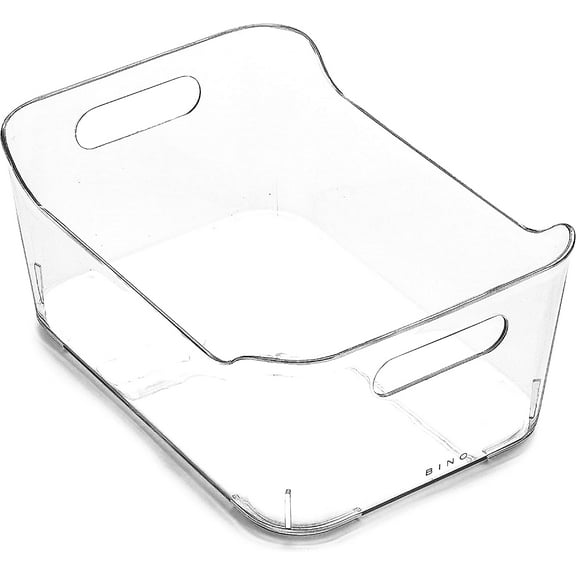 BINO | Plastic Storage Bins, Small - 12 Pack | THE SOHO COLLECTION | Multi-Use Organizer Bins | Built-in Handles | BPA-Free | Pantry Organization | Home Organization | Fridge Organizer | Freezer Org