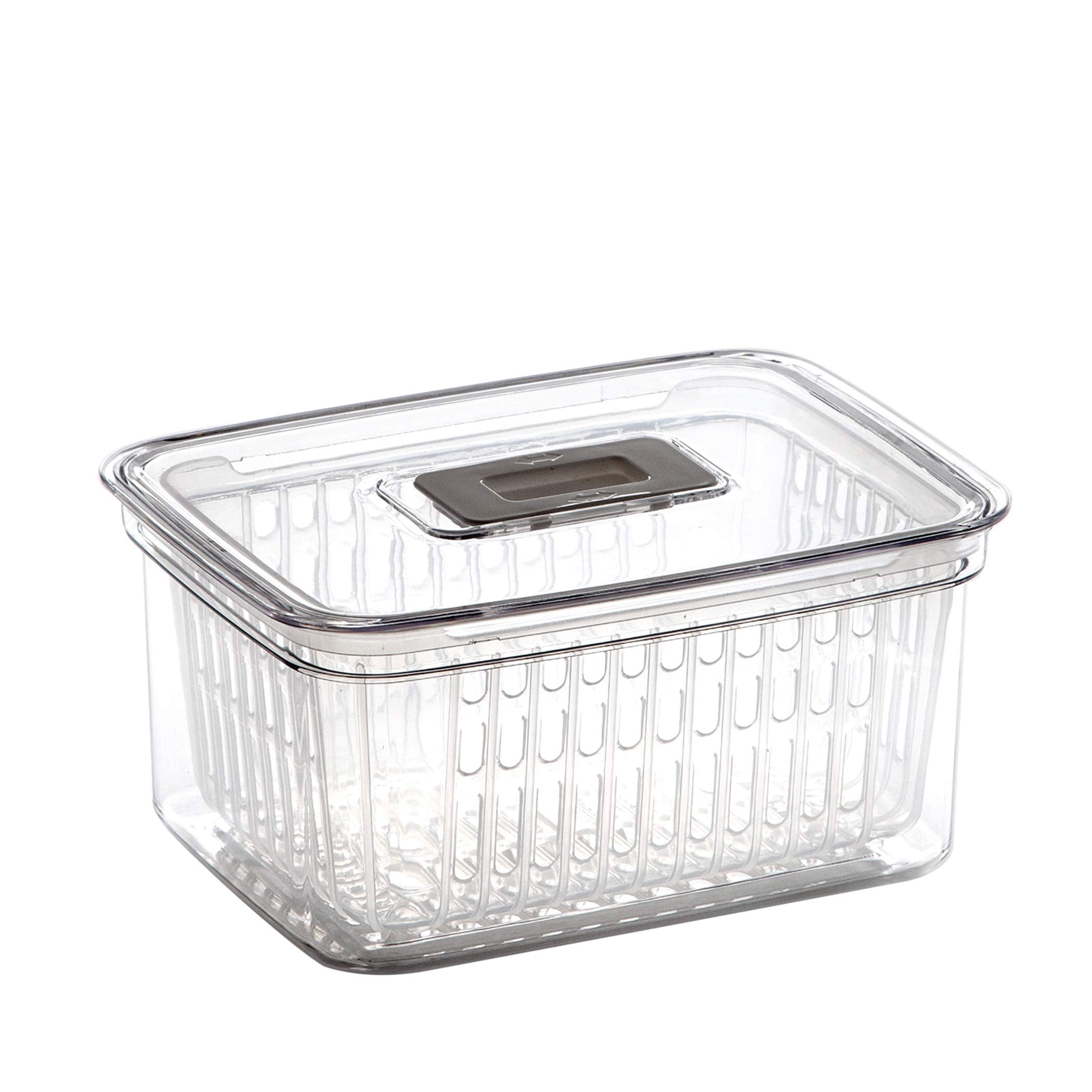 Clear Rectangular BPA-Free Plastic Produce Saver with Airtight Lid